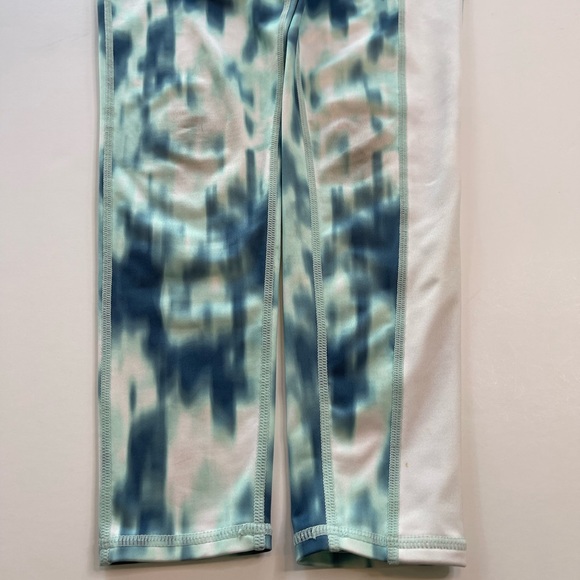 Z by Zella Leggings & Sports Bra Set Green & White Girls Size M (8-10) - Picture 9 of 12